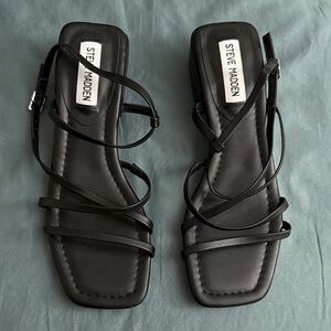 Steve Madden Elegant Black Strappy Sandals